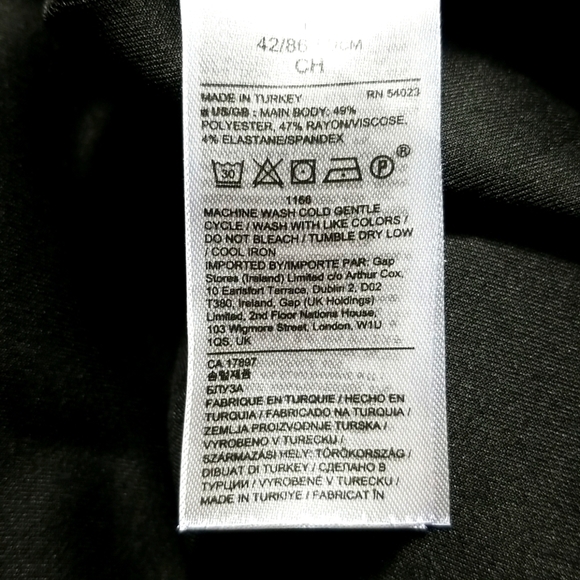 Banana Republic Women's Sweatshirt Size S Petite Scuba-Knit Side-Zip Black - Picture 6 of 7